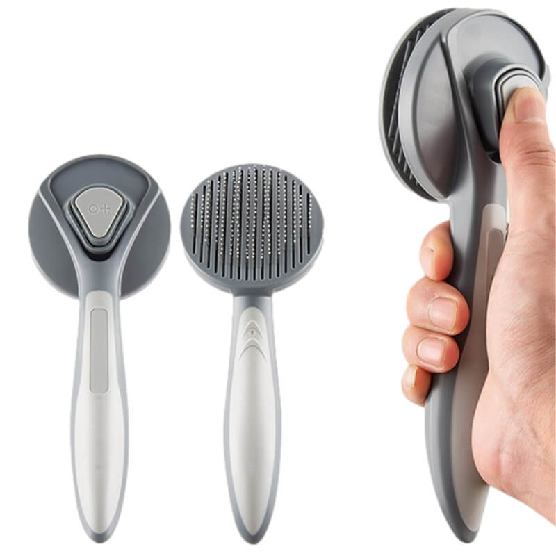 Brosse pour poil de chat grise