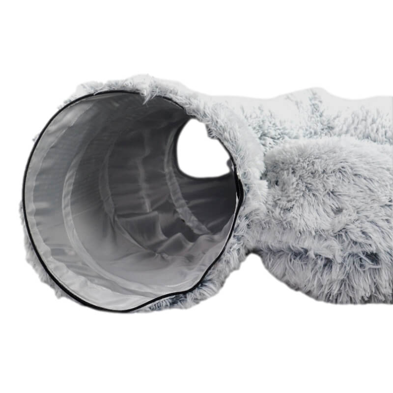 Tunnel pour chat gris 90 cm intérieur