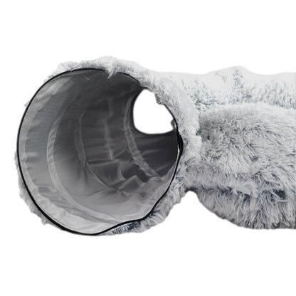 Tunnel pour chat gris 90 cm intérieur